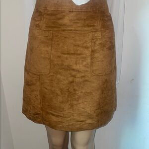 Brown Suede Mini Skirt